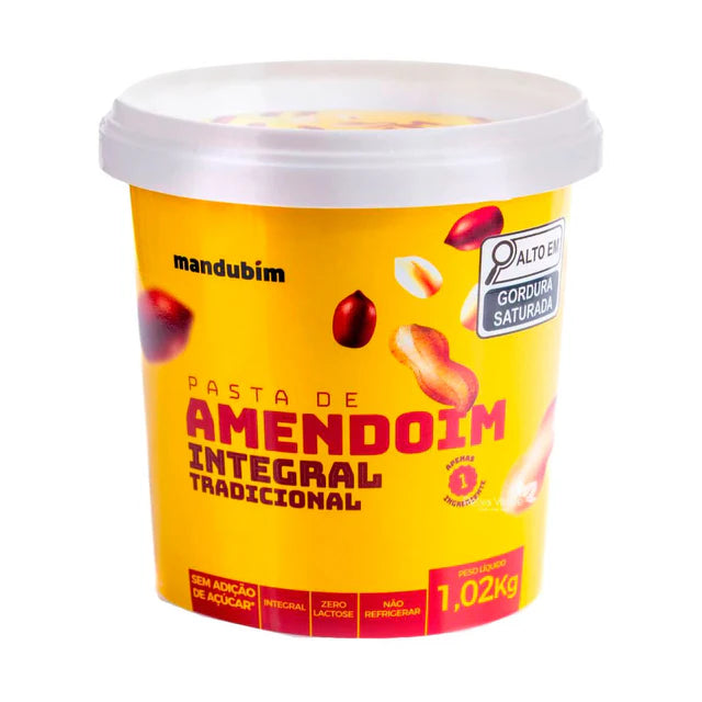 PASTA DE AMENDOIM INTEGRAL MANDUBIM 1KG