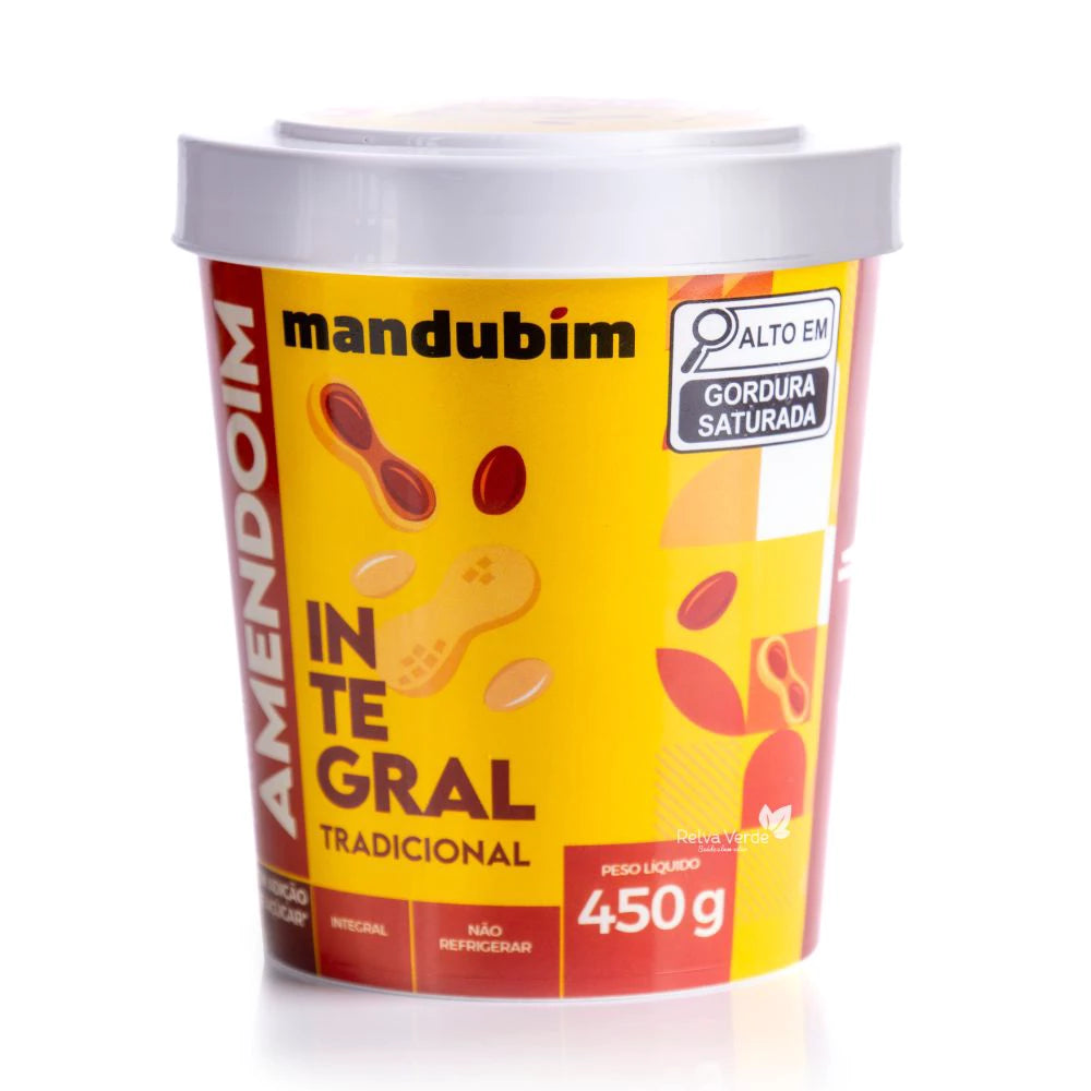 PASTA DE AMENDOIM INTEGRAL MANDUBIM 450 G