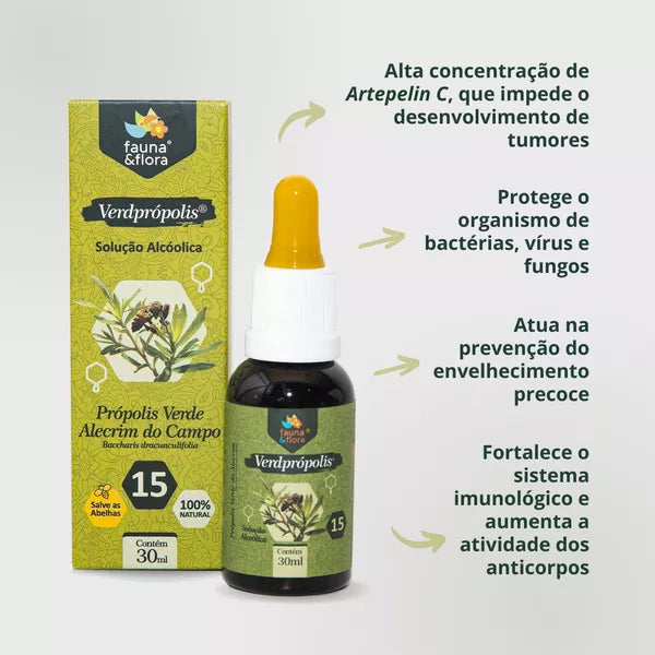 PROPOLIS VERDE 15% ALCOOLICO 30 ML